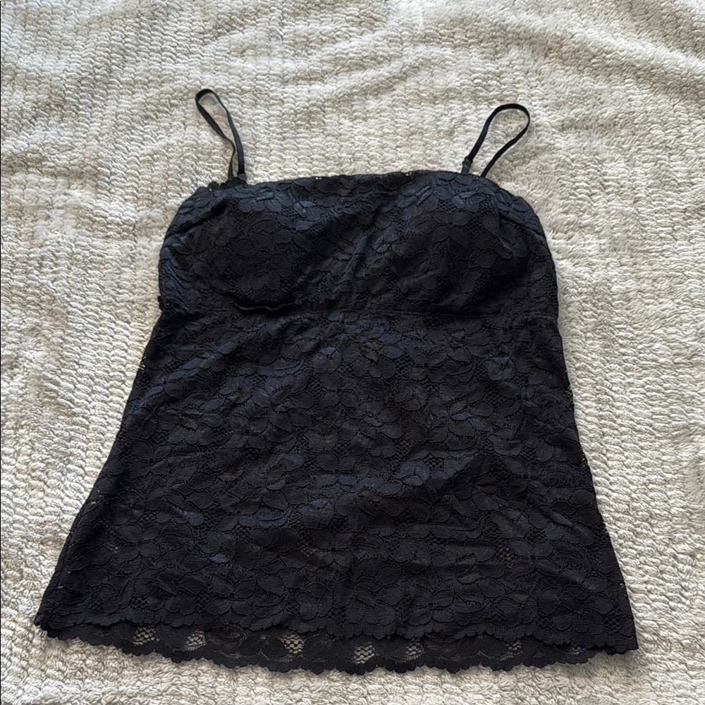 Dots Black Sleeveless Bustier Camisole